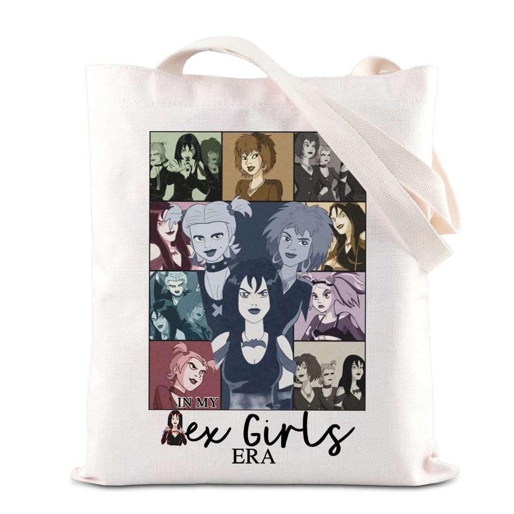 Comedy Cartoon Characters Tote Bag Hex Rock Band Grocery Shoulder c: